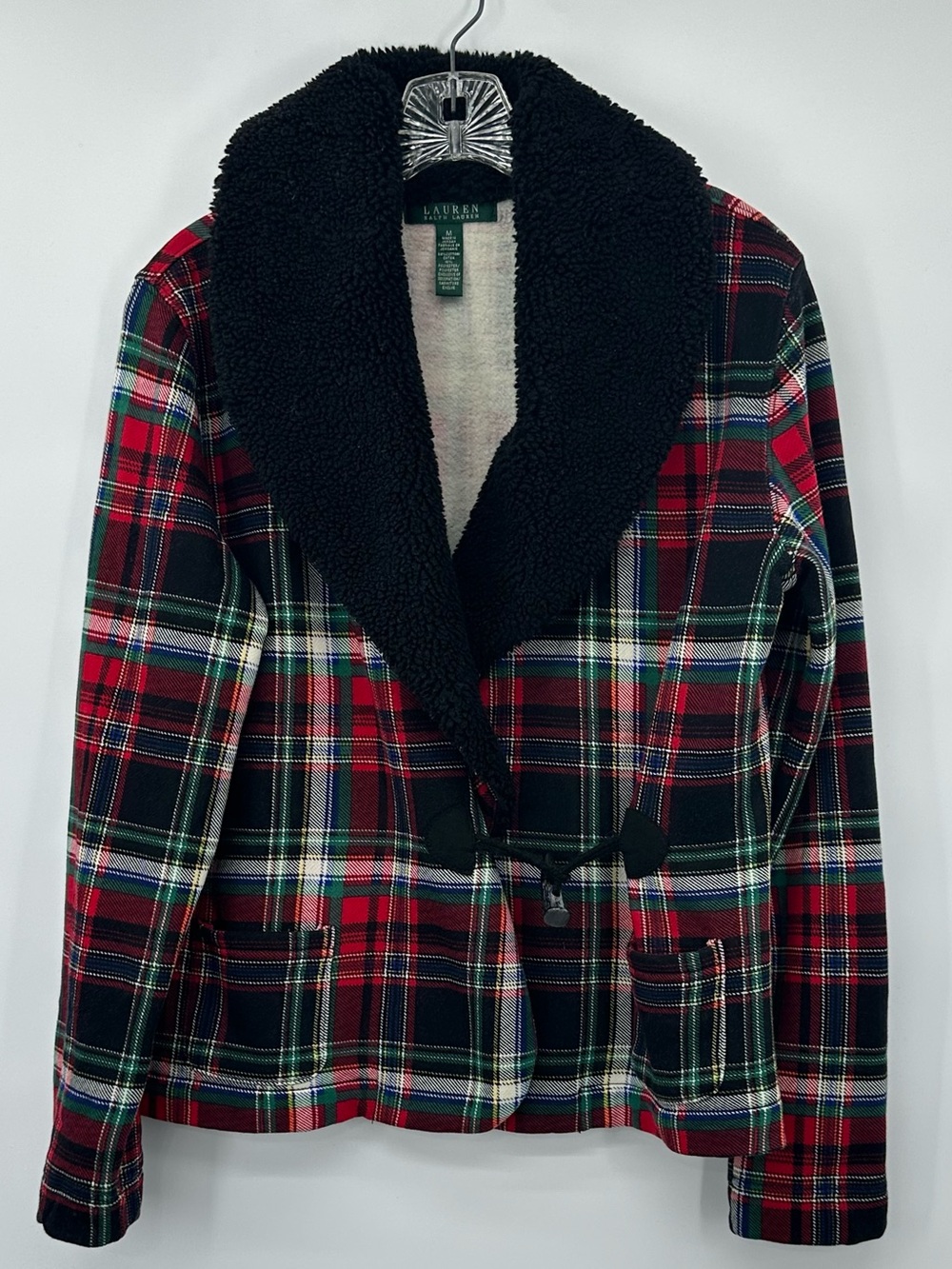 Lauren Ralph Lauren Tartan Plaid Holiday Blazer Jacket size M